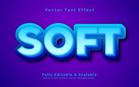 Premium Vector Soft D Vector Text Effect Fully Editable