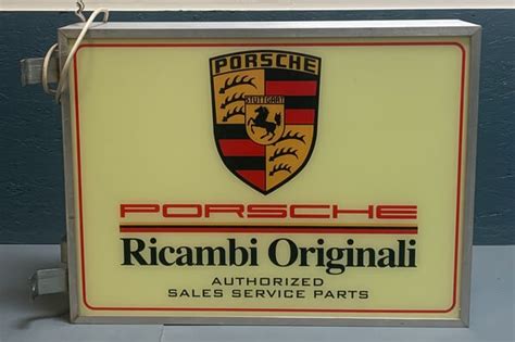 Dt Porsche Ricambi Originali Double Sided Illuminated Sign X