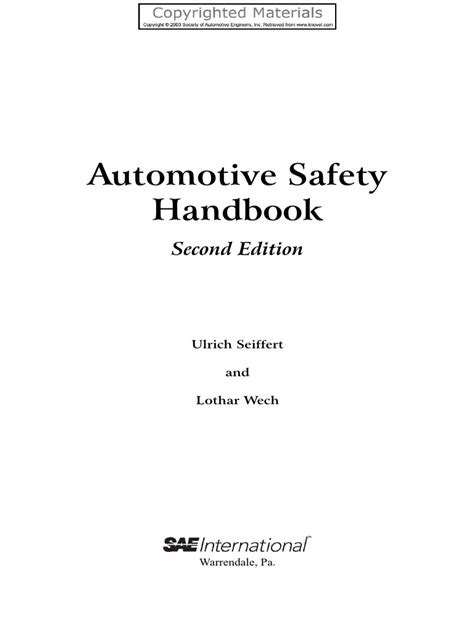 Automotive Safety Handbook Pdf Pdf Traffic Collision Seat Belt