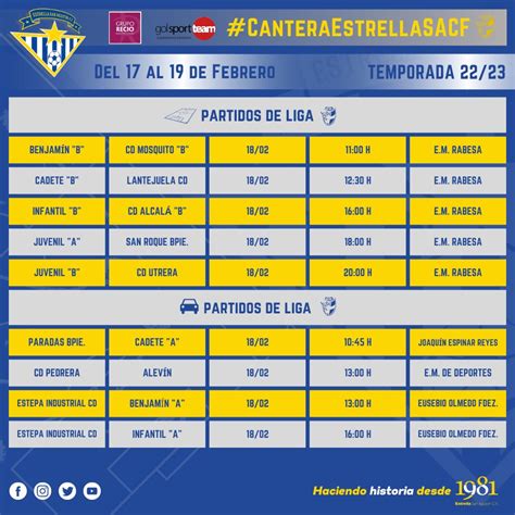 Estrella San Agustín C F on Twitter Nuevo fin de semana