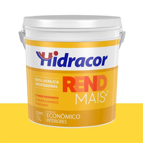 Tinta Acr Lica Rendmais Fosca L Amarelo Can Rio Hidracor