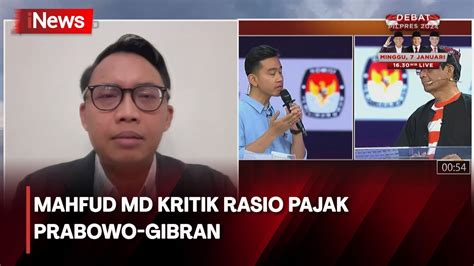 Mahfud Md Kritik Rasio Pajak Prabowo Gibran Menakar Rasionalitas Tax