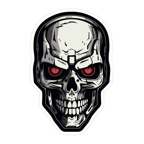 terminator skull logo on white background 33348300 Stock Photo at Vecteezy