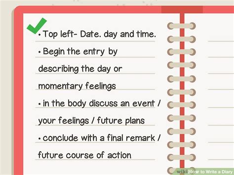 Structure Of Diary Entry