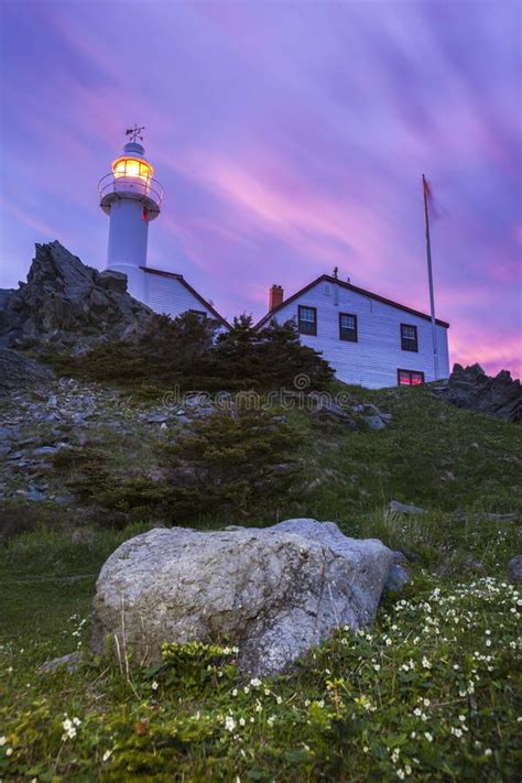 Lobster Cove Head Lighthouse, Newfoundland Stock Image - Image of ...