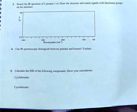 SOLVED Sketch The IR Spectrum Of 2 Propen 1 Ol Draw The Structure And