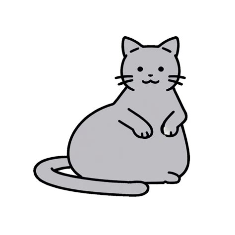 座っている猫 無料で商用可の背景透過フリーイラスト｜いらすとさん。