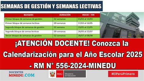 ¡atenciÓn Docente Conozca La Calendarización Para El Año Escolar 2025