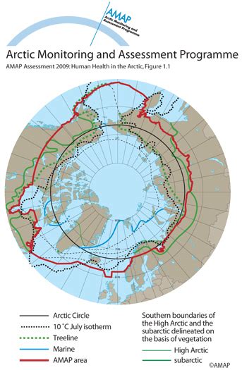 Definitions Of The Arctic Region Amap