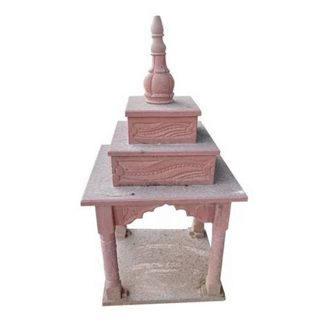 Sanding Polished Feet Pink Sandstone Temple For Worship Size