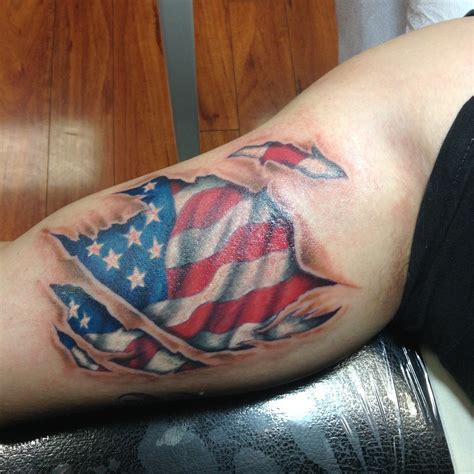 American Flag Shield Tattoo