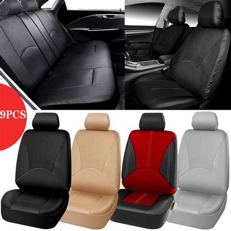 For Bmw Car Seat Covers Full Set Pu Leather 5 Seats Front Rear Protector Cushion Ebay