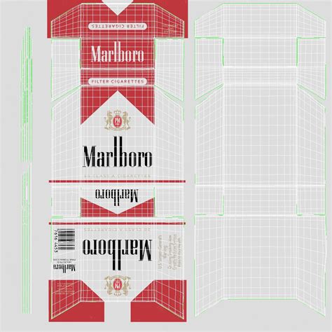 Opened Cigarettes Pack Marlboro 3D Model 3D Model 19 3ds C4d Fbx