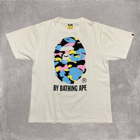 Bape Bape Medium Cotton Candy Camo By Bathing Ape White Tee Grailed