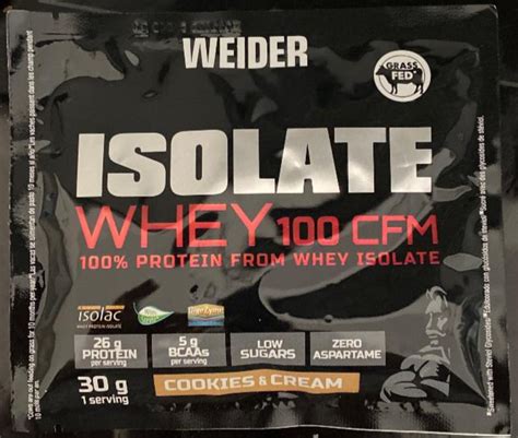 Isolate Whey 100 Cfm Protein Cookies And Cream Weider Kalorie Kj A Nutriční Hodnoty