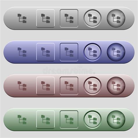 Folder Structure Outline Vivid Colored Flat Icons Stock Vector - Illustration of outlineicon ...