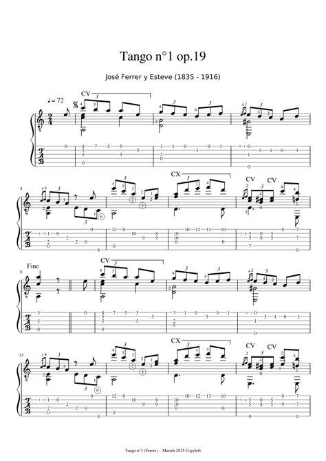 23 idées de Partition guitare sevillana en 2021 | partition guitare ...