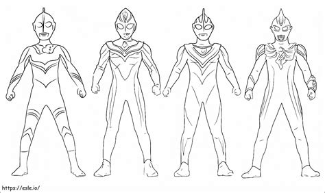 Equipo Ultraman 6 Para Colorear