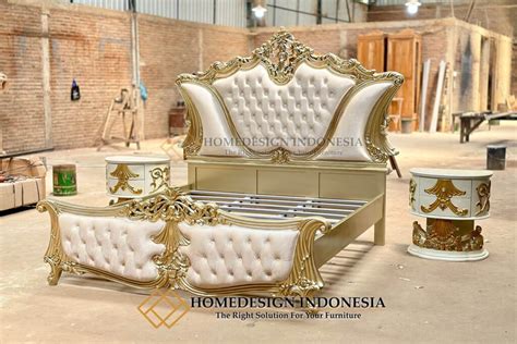 Tempat Tidur Mewah Jepara Elegant Classic Champagne HD 47