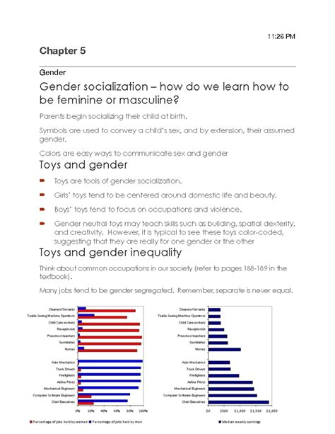 Soc 12 Chapter 5 Pt2 Notes 1126 Pm Chapter 5 Gender Gender