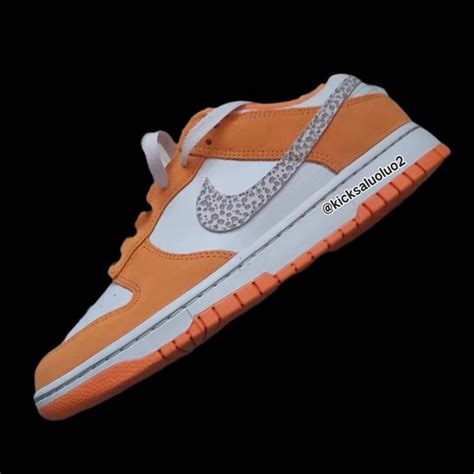 Nike Dunk Low Safari Swoosh Kumquat Dr Release Date Sbd