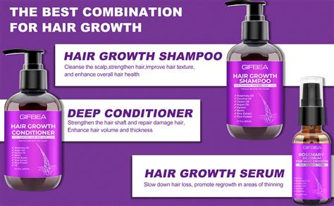 Hair Growth Shampoo And Conditioner Set With Rosemary Biotin Argan And Castor