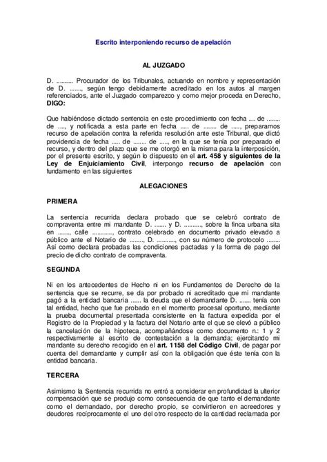 Aprendendo Sobre Ejemplo De Recurso De Apelacion En Materia Penal