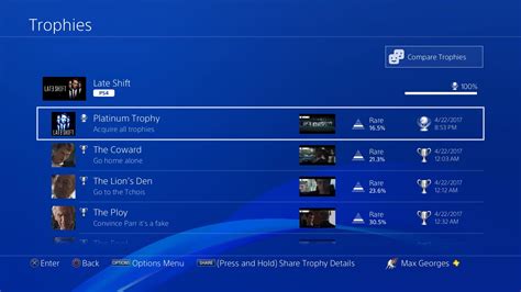 [Late Shift] (PS4) - Plat #198 : Trophies