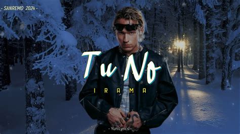 Irama TU NO Lyrics Testo Sanremo 2024 YouTube