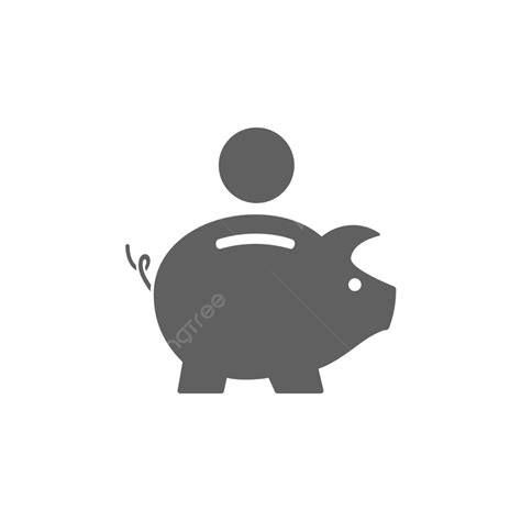 Piggy Bank Icon On White Background Bank White Piggy Vector Bank