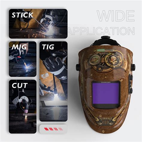 Large Viewing Screen True Color Auto Darkening Welding Helmet For Weld