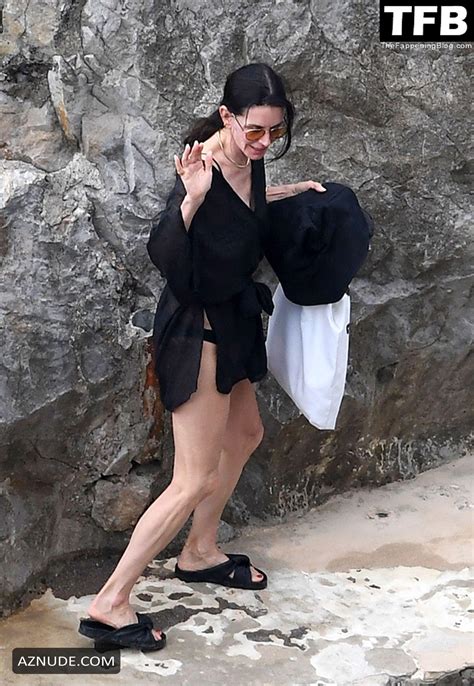 Courteney Cox Sexy Seen Flaunting Her Hot Bikini Body In Positano AZNude