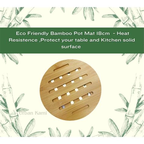 Nature Bamboo Heat Resistant Hot Pot Table Mat Cm Bamboo Insulation Mat Alas Buluh