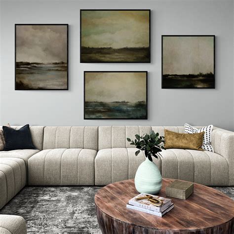 Galerie Wand Abstrakt Landschaft Druckbare Kunst Set Von Instant