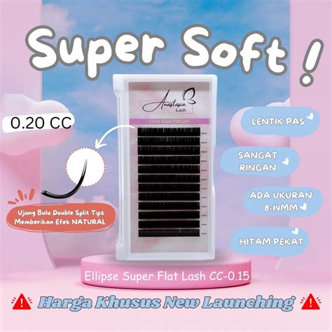 Jual Super Soft Elipse Flat Eylash Extension Sambung Bulu Mata Volume