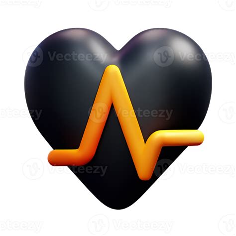 Heartbeat 3d Rendering Icon Illustration 29435333 Png