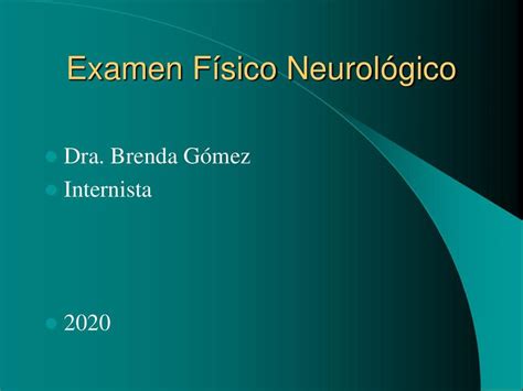 Examen Fisico Neurol Gico Pepin Salas Udocz