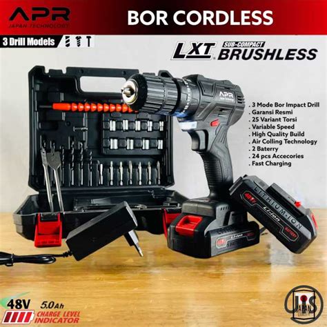 Bor Cordless APR JAPAN 48V 13mm Brushless Impact Drill Lazada Indonesia