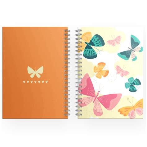 Caderno Universit Rio Mat Ria Borboletas Rich Laser Papelaria De