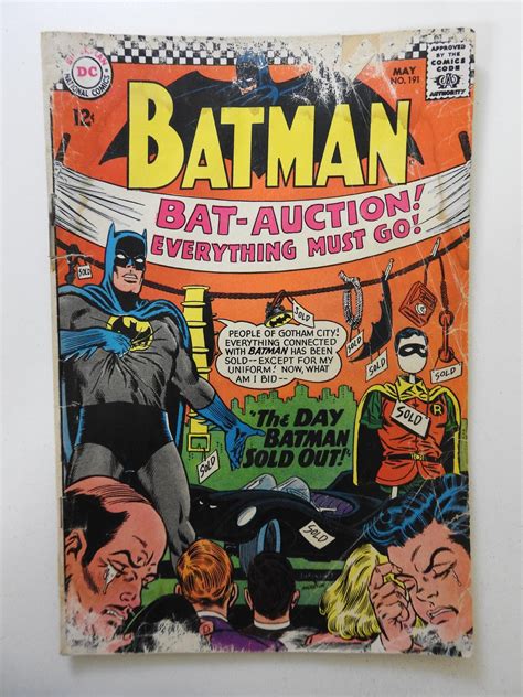 Batman 191 1967 GD Condition Moisture Damage Comic Books Silver