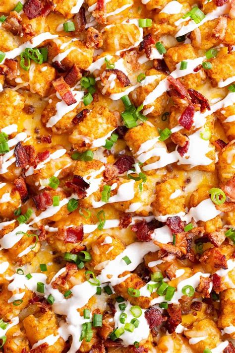 Loaded Tater Tots Are Always A Crowd Pleaser Crispy Tater Tots Are