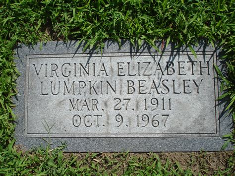 Virginia Elizabeth Lumpkin Beasley 1911 1967 Find A Grave Memorial