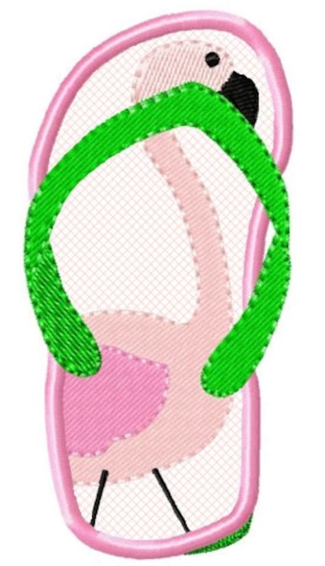 Beach Flip Flop 2 Applique Embroidery Design