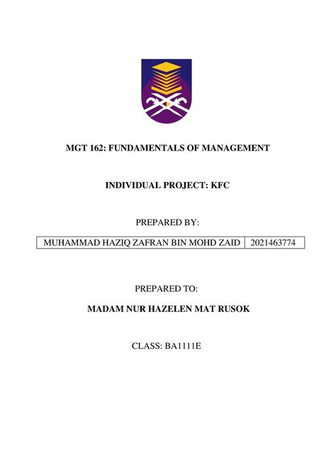 Individual Assignment Mgt Mgt Fundamentals Of Management