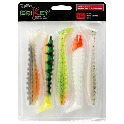 Fox Rage Spikey Shad Mixed Color Pack Cm Fox Rage Spikey Shad Mixed