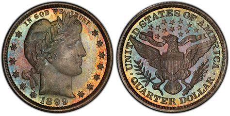 1899 25c Regular Strike Barber Quarter Pcgs Coinfacts