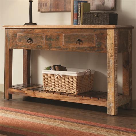 Today Stopbedrooms Reviews Rustic Drawer Console Table By Coaster