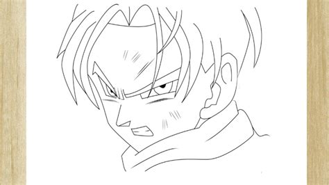 Como Dibujar A Trunks De Dragon Ball Easy Drawings Dibujos Faciles