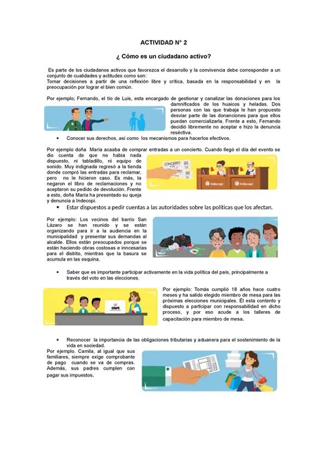 Ficha 04 10 Docx Importancia De Ser Ciudadanos Activos ACTIVIDAD