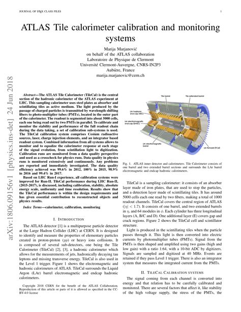 Pdf Atlas Tile Calorimeter Calibration And Monitoring Systems